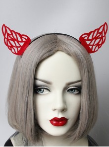 Halloween Retro Fashion Festival Red Devil Horns Adult Christmas Prom Female Headband