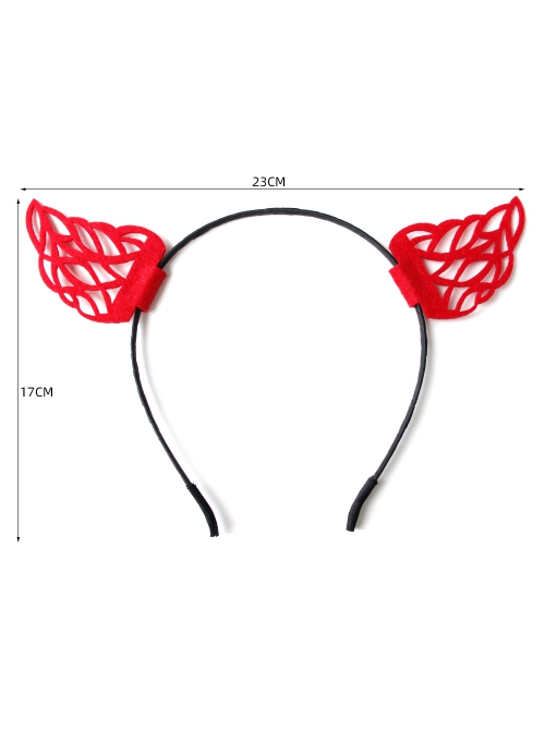 Halloween Retro Fashion Festival Red Devil Horns Adult Christmas Prom Female Headband