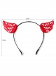 Halloween Retro Fashion Festival Red Devil Horns Adult Christmas Prom Female Headband