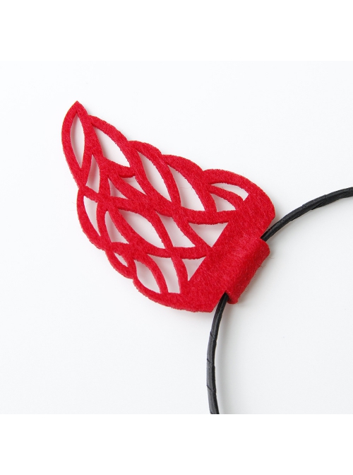 Halloween Retro Fashion Festival Red Devil Horns Adult Christmas Prom Female Headband