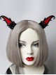 Halloween Gothic Retro Fashion Handmade Black Beaded Grim Reaper Witch Devil Horns Female Headband