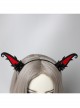 Halloween Gothic Retro Fashion Handmade Black Beaded Grim Reaper Witch Devil Horns Female Headband