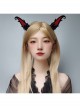 Halloween Gothic Retro Fashion Handmade Black Beaded Grim Reaper Witch Devil Horns Female Headband