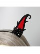 Halloween Gothic Retro Fashion Handmade Black Beaded Grim Reaper Witch Devil Horns Female Headband