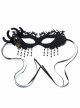 Gothic Retro Fashion Halloween Party Black Spider Jewel Tassel Christmas Half Face Prom Female Mask