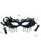 Gothic Retro Fashion Halloween Party Black Spider Jewel Tassel Christmas Half Face Prom Female Mask