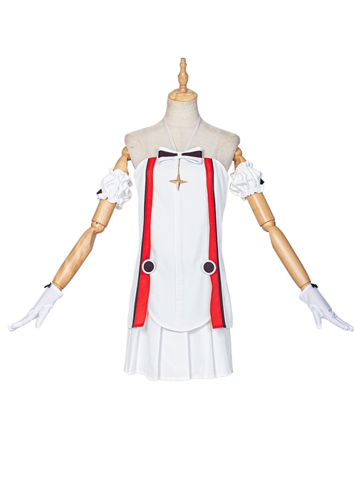 Genshin Impact Concert Klee Halloween Cosplay Costume Symphony Orchestra White Dress Full Set
