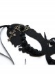 Halloween Retro Fashion Gothic Cross Black Rose Flower Male Female Adult Half Face Mask