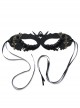 Halloween Retro Fashion Gothic Cross Black Rose Flower Male Female Adult Half Face Mask