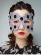 Halloween Male Female Fashion Personality Punk Future Mechanical Prom Black Polka Dot Grey Mask