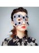 Halloween Male Female Fashion Personality Punk Future Mechanical Prom Black Polka Dot Grey Mask