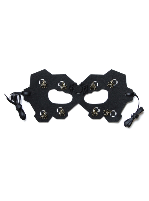 Halloween Male Female Retro Fashion Black Spider Adult Holiday Party Dress Up Prom Mask