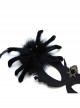 Halloween Retro Fashion Black Spider Grim Reaper Prom Half Face Male Female Adult Mask