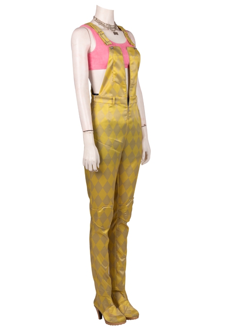 Birds Of Prey And The Fantabulous Emancipation Of One Harley Quinn Harley Quinn Yellow Back Straps Trousers Suit Halloween Cosplay Costume Set