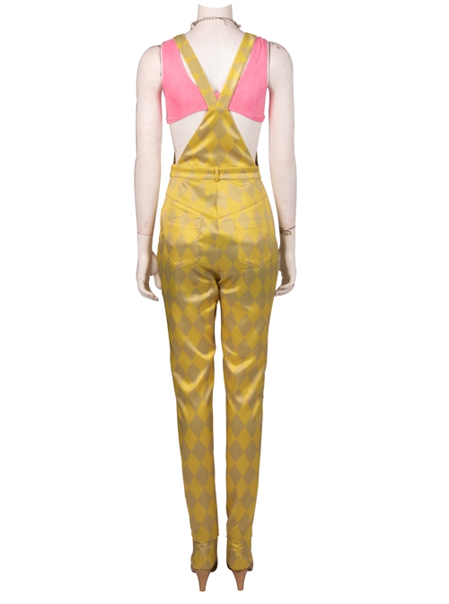 Birds Of Prey And The Fantabulous Emancipation Of One Harley Quinn Harley Quinn Yellow Back Straps Trousers Suit Halloween Cosplay Costume Set
