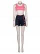Birds Of Prey And The Fantabulous Emancipation Of One Harley Quinn Harley Quinn Yellow Back Straps Trousers Suit Halloween Cosplay Costume Set