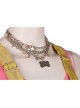 Birds Of Prey And The Fantabulous Emancipation Of One Harley Quinn Harley Quinn Yellow Back Straps Trousers Suit Halloween Cosplay Accessories Silver Necklace