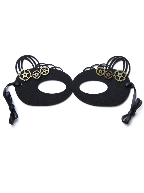 Halloween Retro Fashion Gear Black Animal Adult Male Female Prom Party Animal Ear Mask