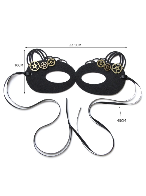 Halloween Retro Fashion Gear Black Animal Adult Male Female Prom Party Animal Ear Mask