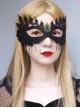 Retro Fashion Feather Sapphire Halloween Party Prom Half Face Female Black Mask