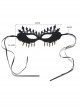 Retro Fashion Feather Sapphire Halloween Party Prom Half Face Female Black Mask