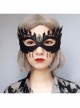 Retro Fashion Feather Sapphire Halloween Party Prom Half Face Female Black Mask