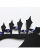 Retro Fashion Feather Sapphire Halloween Party Prom Half Face Female Black Mask