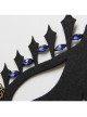 Retro Fashion Feather Sapphire Halloween Party Prom Half Face Female Black Mask