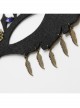 Retro Fashion Feather Sapphire Halloween Party Prom Half Face Female Black Mask