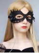 Fashion Retro Halloween Party Black Bow Animal Half Face Male Female Demon Mask