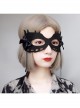 Fashion Retro Halloween Party Black Bow Animal Half Face Male Female Demon Mask