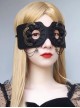 Fashion Halloween Gothic Retro Black Rose Flower Spider Half Face Demon Female Mask