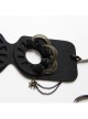 Fashion Halloween Gothic Retro Black Rose Flower Spider Half Face Demon Female Mask