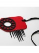 Fashion Retro Halloween Punk Black Gear Rivets Red Prom Male Female Half Face Mask