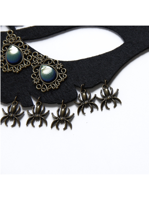 Personality Fashion Retro Halloween Spider Sapphire Fence Adult Male Female Black Mask