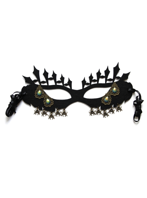 Personality Fashion Retro Halloween Spider Sapphire Fence Adult Male Female Black Mask