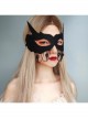 Punk Retro Fashion Halloween Black Fox Tassel Half Face Adult Male Female Holiday Masquerade Mask