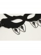 Punk Retro Fashion Halloween Black Fox Tassel Half Face Adult Male Female Holiday Masquerade Mask