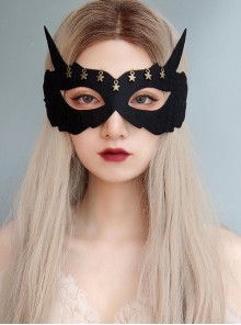 Halloween Retro Fashion Black Fox Stars Masquerade Party Adult Male Female Mask