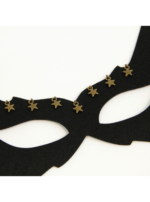 Halloween Retro Fashion Black Fox Stars Masquerade Party Adult Male Female Mask