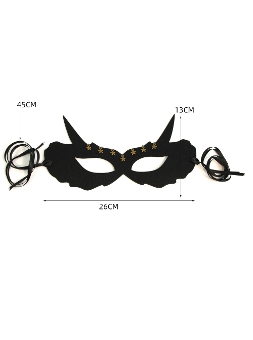 Halloween Retro Fashion Black Fox Stars Masquerade Party Adult Male Female Mask