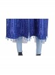 Frozen 2 Elsa Blue Dress Suit Halloween Cosplay Costume Full Set Without Shoes