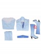 Frozen 2 Elsa Blue Dress Suit Halloween Cosplay Costume Full Set Without Shoes