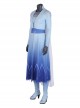 Frozen 2 Elsa Blue Dress Suit Halloween Cosplay Costume Full Set Without Shoes