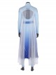 Frozen 2 Elsa Blue Dress Suit Halloween Cosplay Costume Full Set Without Shoes