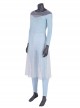 Frozen 2 Elsa Blue Dress Suit Halloween Cosplay Costume Full Set Without Shoes