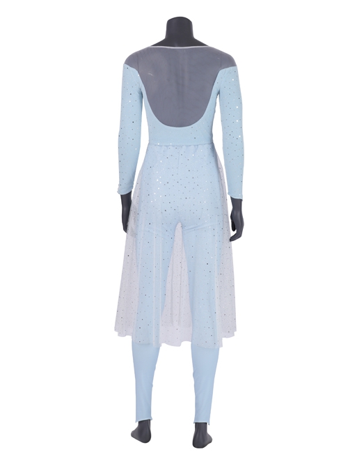 Frozen 2 Elsa Blue Dress Suit Halloween Cosplay Costume Full Set Without Shoes