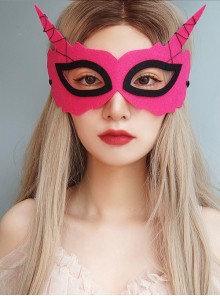 Punk Halloween Christmas Easter Half Face Rose Red Unicorn Fox Sexy Masquerade Female Mask