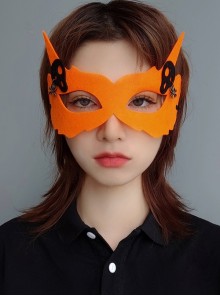 Halloween Fashion Retro Horror Black Skull Spider Fox Demon Male Female Half Face Orange Mask
