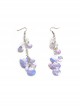 Elegant Fashion Mermaid White Crystal Laser Color Artificial Shell Female Long Earrings